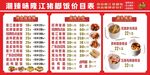 隆江猪脚饭价目表