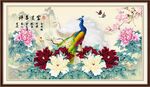 孔雀牡丹图