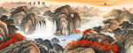 聚宝盆风水画