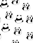 可爱熊猫无缝图案设计
