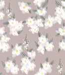 白色花卉图案背景纹理