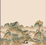 山水 水墨画 国画 风景 云雾