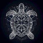 简约线条海龟图案设计