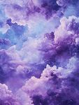 梦幻紫色云海天空背景图