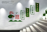 清廉医院楼梯文化墙