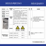4S店车间风险告知卡