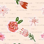 手绘花卉图案背景设计