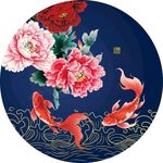 花开富贵铜雕画