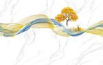 水墨烟雾石纹