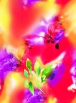 梦幻绚丽花卉抽象艺术图