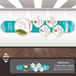 孝道德诚信学校园文化墙背景展板