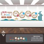 校三风校一训文化墙展板背景墙