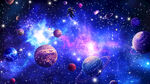 梦幻宇宙星空多彩星球