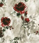 复古风红玫瑰花卉图案