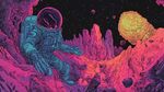 梦幻太空宇航员奇幻场景