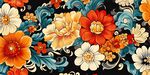 复古花卉图案背景设计