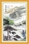 旭日东升江山如画图