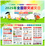 2025年防灾减灾日展板