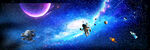 炫酷蓝色粒子星空天空星星