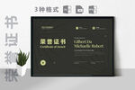 简约风荣誉证书模板展示