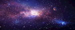 蓝紫色宇宙星空背景墙
