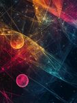 梦幻炫彩的宇宙线条景观
