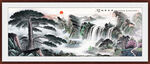 迎客松山水画 