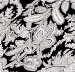 黑白花卉刺绣图案纹理