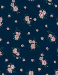 深蓝色底碎花