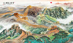 万里长城国画背景墙