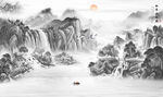 意境国画山水画 