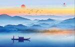 水墨画山水