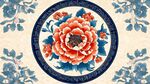 中式牡丹花卉传统纹饰图案