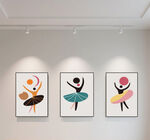 舞蹈室三联画
