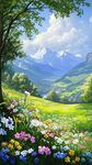 山间花海美景