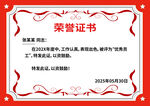 荣誉证书模板展示