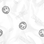 白色布料上的圆形图案