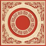 中式传统镂空雕花装饰图案