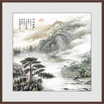 方形山水画