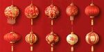 喜庆红灯笼 装点节日氛围