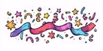 节日彩带星星装饰元素