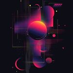 未来感抽象几何光影艺术图