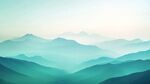 梦幻青蓝山峦美景