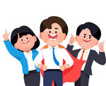 大学生毕业找工作做销售教育插画