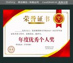 年度优秀个人荣誉证书