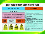 焊割作业焊接与热切割作业警示牌