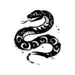 水墨蛇图案