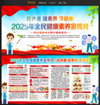 2025全民健康素养宣传月展板