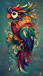 彩色鹦鹉插画 绚丽羽毛风