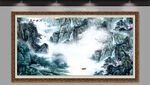 水墨山水国画